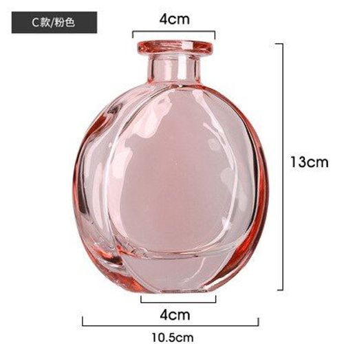 Rose-c4 - Vase à fleurs en verre Transparent, pour maison, fleurs sèches, aromathérapie, bureau, accessoires de décoration de salon, nordique