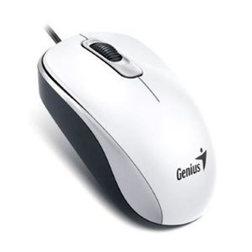 Genius DX-110 - Souris - droitiers et gauchers - optique - 3 boutons - filaire - USB - blanc