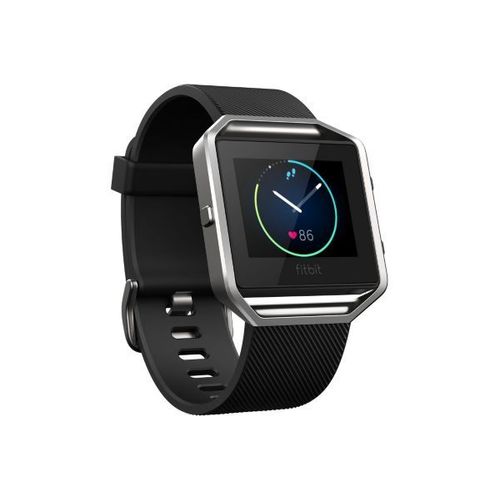 Fitbit Blaze - Montre intelligente avec bande - élastomère - noir - taille du bracelet : L - Bluetooth - 44 g