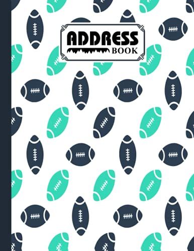 Address Book: Rugby Cover Address Book, Organizer And Notes With Anniversaries And Birthdays, 120 Pages, Size 8.5" X 11" By Andreas Efthymous
