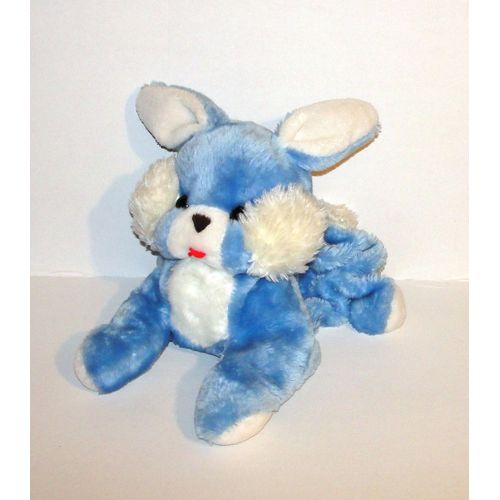 Lapin Range Pyjama Nounours Vintage Ancien Peluche Lapin Bleu 50 Cm