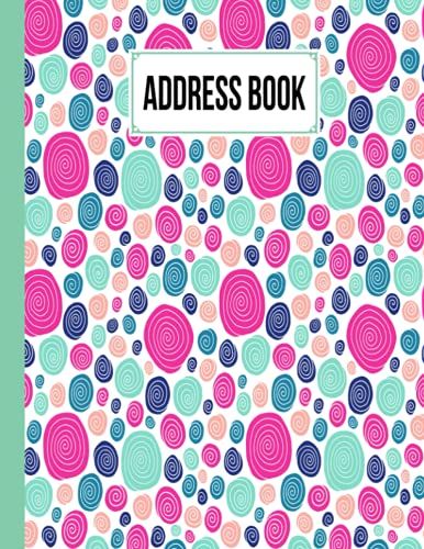 Address Book: Spiral Cover Address Book, Record Birthday, Phone Number, Address, Email And Notes, 120 Pages, Size 8.5" X 11" Design By Gottlieb Opitz