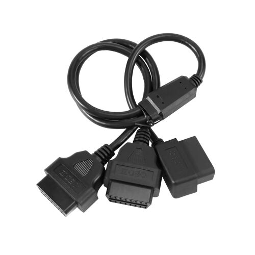 50cm Y Style Obd 2 Obdii Adaptateur Câble Répartiteur Mâle À Double Femelle Obd2 Outil De Diagnostic De Voiture Connecteur Câble