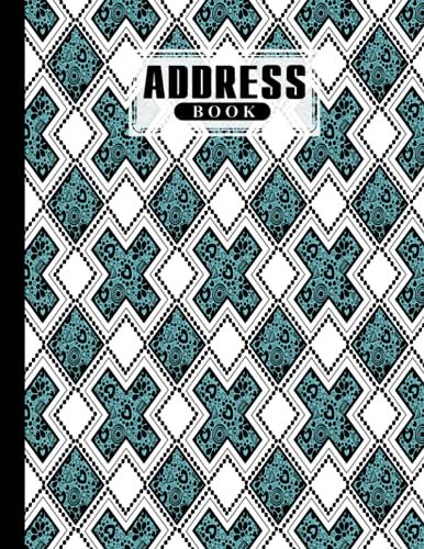 Address Book: Tribal Cover Address Book, Record Birthday, Phone Number, Address, Email And Notes, 120 Pages, Size 8.5" X 11" Design By Hedi Krämer