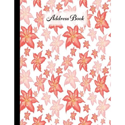 Address Book: Flowers Cover Address Book Large Print, Record Birthday, Phone Number, Address, Email & Extra Notes | Size 8.5" X 11" By Wiebke John