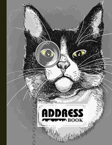 Address Book: Cute Cat Cover Address Book Large Print, Record Birthday, Phone Number, Address, Email & Extra Notes | Size 8.5" X 11" By Rene Behrendt