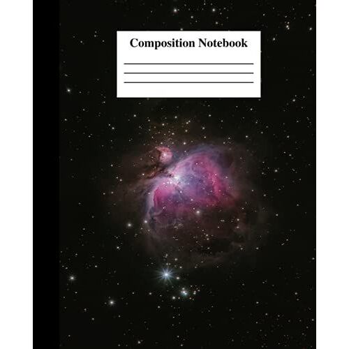 Composition Notebook: Wide Ruled Paper Notebook Journal | Astronomy | Space | Moon | Night Sky | Nebula | Planet | Universe | Celestial | Stargazing | ... Workbook For Girls Boys Kids Teens Students