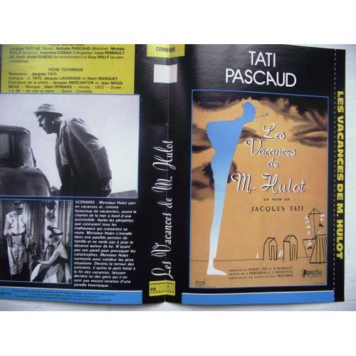Jaquette Du Film.Les Vacances De M.Hulot(1953).Réalisation.Jacques Tati Avec Jacques Tati,Nathalie Pascaud,Michèle Rolla,Valentine Camax,Louis Perrault