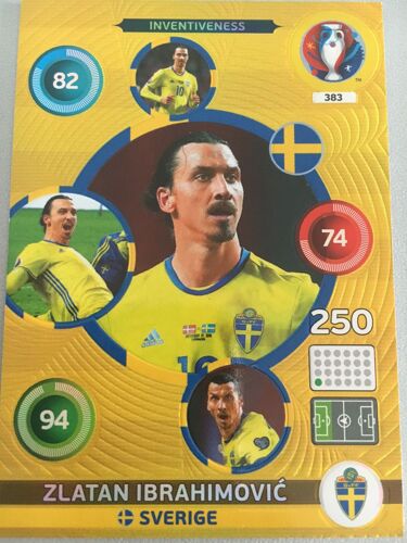 Carte 383 Zlatan Ibrahimovic Uefa Euro 2016 Inventiveness Sverige