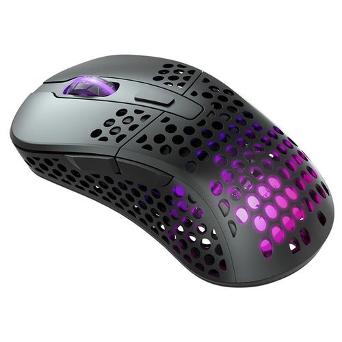 Xtrfy M4 RGB - Souris - ergonomique - optique - sans fil - 2.4 GHz - récepteur sans fil USB - noir