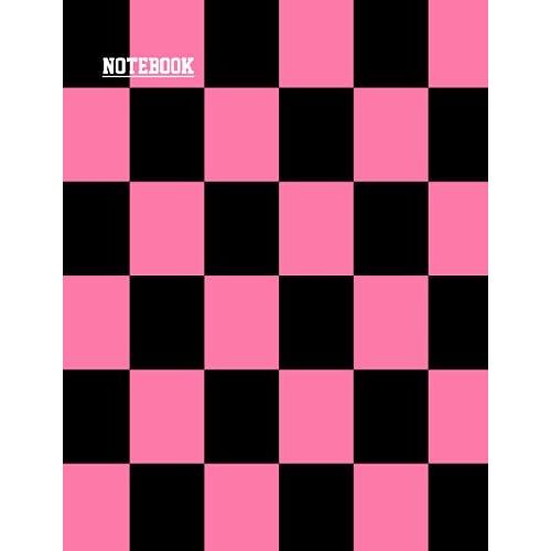 Notebook: Pink Cover With Black Chess Type - Size (8.5 X 11 Inches) 120 Pages: Lined Paper