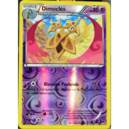 Carte Pokémon 61/122 Dimoclés 80 Pv - Reverse Xy09 - Rupture Turbo Neuf Fr