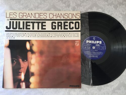 Disque Platine Vinyle Original 33trs Les Grandes Chansons De Juliette Greco