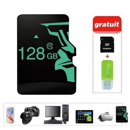 Carte Mémoire Micro SD 128go Class 10 - LULUA - VEHOOT V18 - Noir