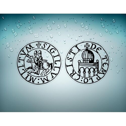 2x Autocollant Sticker Ordre Malte Templier Knights Croisades Templar Crusader B