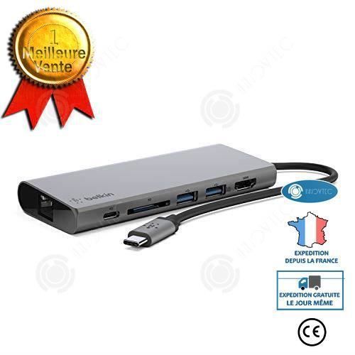 INN Station d'accueil de type C Convertisseur HDMI 4K 5 en 1 PD Charge rapide Hub USB 3.0 à 3 ports