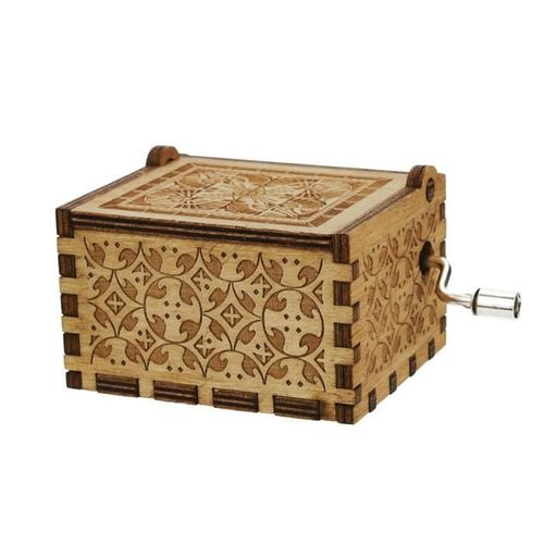 Td® Mini Boîte À Musique Gravée En Bois Boîte À Musique Intéressant Noël Cadeaux Jouets-Instrument De Musique Pour Enfant