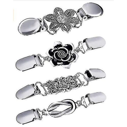 4 Pièces Retro Sweater Shawl Clip Femme Chemise Formelle Broche Clip#D315175