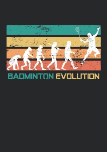 Notizbuch A5 Kariert Mit Softcover Design: Retro Badmintonspieler Vintage Badminton: 120 Karierte Din A5 Seiten