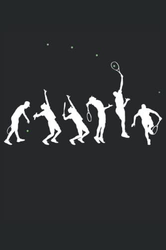 Tennis Evolution Tennisspieler Sport Motiv: Notizbuch 120 Seiten Liniertes Papier Handliches Format (15,24 × 22,86 Cm Entspricht Ungefähr Din A5)