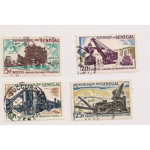 Sénégal- 4 Timbres Oblitérés - Industrie