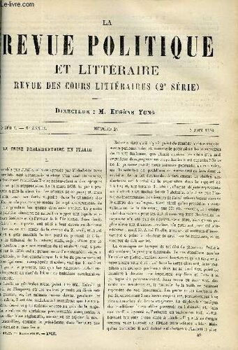 La Revue Politique Et Litteraire 9e Annee - 2e Semestre N°49 - La Crise Parlementaire En Italie Par J. Vilbort, La Peinture En 1880 Par Charles Biggot, Les Conferences Catholiques Par E. De ...