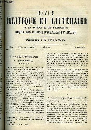 La Revue Politique Et Litteraire 3e Annee - 1er Semestre N°13 - Alphonse Daudet Par Jules Lemaitre, Le Protectorat Catholique De Le France En Orient Par Gabriel Charmes, Florimond, Premier ...