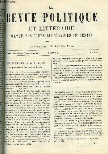 La Revue Politique Et Litteraire 2e Annee - 1er Semestre N°20 - La Persecution Des Juifs En Russie Par Anatole Leroy-Beaulieu, Emile Cheve Par Francisque Sarcey, Mirabeau Et Les Actes Des ...
