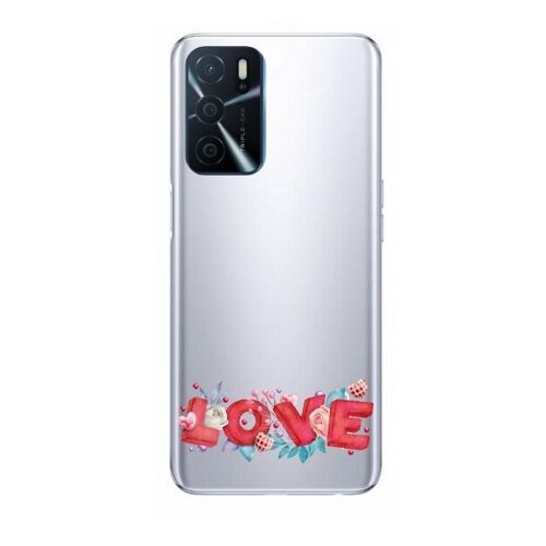 Coque Oppo A16 et A16S love rouge coeur