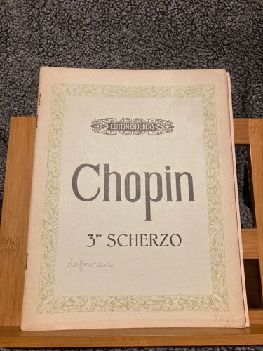 Chopin 3e Scherzo En Ut # Mineur Pour Piano Partition Éditions Choudens Weksler