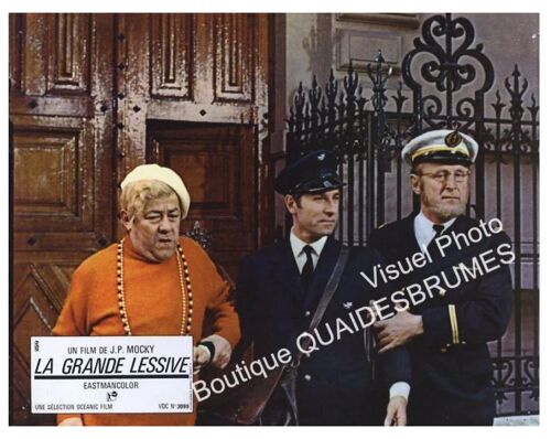La Grande Lessive : Jeu A De 8 Photos D'exploitation Cinématographique - Format 22x28 Cm - De Jean-Pierre Mocky Avec Bourvil, Francis Blanche, Roland Dubillard, Michael Lonsdale, Jean Poiret - 1968