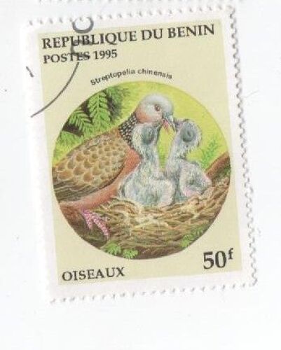Timbre République Bénin Oiseaux 50f