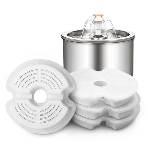 Distributeur D'eau Avec Filtre Pour Animaux De Compagnie, 4 Pièces, Fontaine À Boire, Filtres En Carbone, Tampon D'égouttage De Remplacement Pour Chien