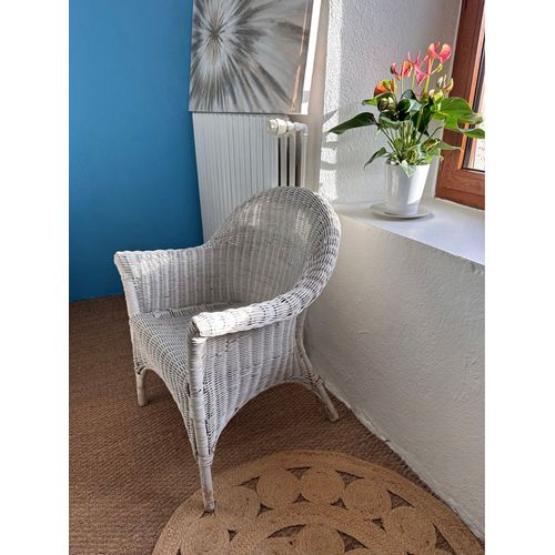 Fauteuil Osier Blanc 