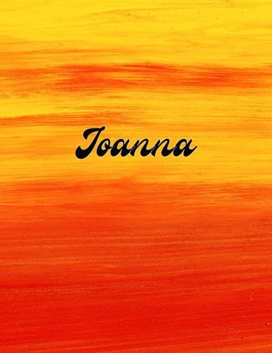 Joanna: Cover Style Water Color - Personalized Name Notebook | Wide Ruled Paper Notebook Journal |Birthday Gift Notebook | For Teens Kids Students ... Home School College | 8.5x11 Inch 160 Pages