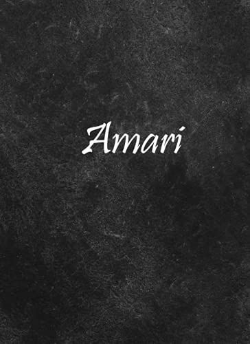 Amari: Personalized Name Notebook | Wide Ruled Paper Notebook Journal | For Teens Kids Students Girls| For Home School College | 8.5x11 Inch 160pages