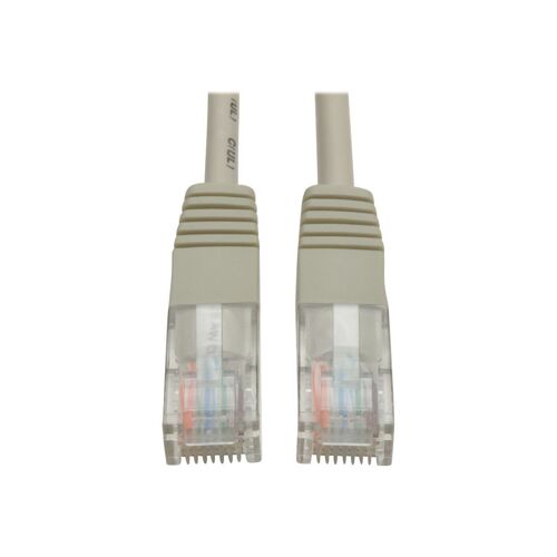 Eaton Tripp Lite Series Cat5e 350 MHz Molded (UTP) Ethernet Cable (RJ45 M/M), PoE - Gray, 7 ft. (2.13 m) - Cordon de raccordement - RJ-45 (M) pour RJ-45 (M) - 2.1 m - UTP - CAT 5e - moulé, bloqué...