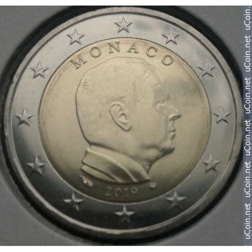 Monaco = Pièce De Monnaie De 2 Euros , Année 2019, Albert I I