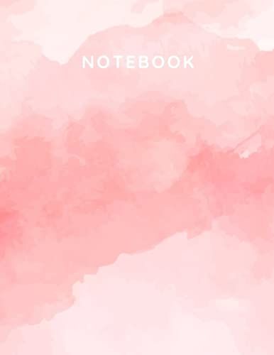 Notebook: Rose Gold Watercolor Design, Lined Notebook Journal Perfect For Note Taking, Journaling, Writing, Lists, And Daily Thoughts. 120 Lined Pages, 8.5 X 11 In. (Watercolor Collection Vol. 3)