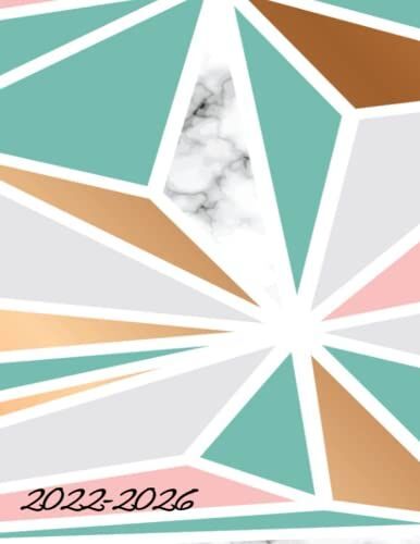 Pink Blue And Marble 2022-2026 Planner: Daily, Monthly Planner