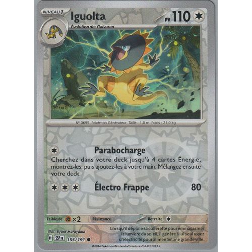 Carte Pokémon - Iguolta - 155/191 - Reverse - Ev8 Etincelles Déferlantes