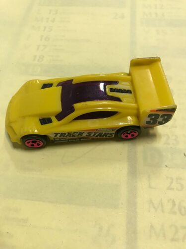 voiture miniature time tracker jaune - track stars 33 - hot wheels - mattel - 2012 - indonesia - 7,5x3 cm