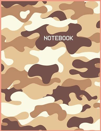 Notebook: Army Camouflage Military Print Composition Notebook , Lunar Winter Cover, Camo Notebook- College Ruled 120 Pages - Large 8.5 X 11 (Abstract Cover Vol.2)