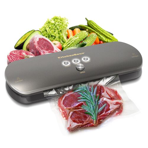 Machine Sous Vide Professionnel - Machine Sous Vide Alimentaire à Double Soudeuse De Film Automatique Appareil Sous Vide Alimentaire Pour Aliments Secs Incl 5 Sacs De Mise Sous Vide - Kitchen Boss