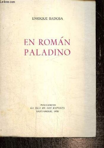 En Roman Paladino (Coleccion Poetas De Hoy, N°59)
