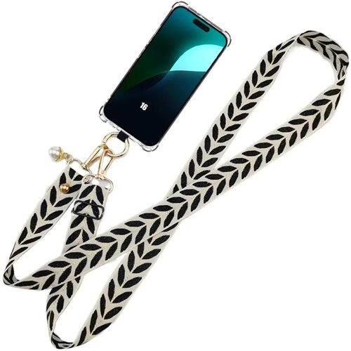 Coque Bandoulière Pour Iphone 16, Anti-Rayures Souple Protection Silicone + Bandoulière Noire - E.F.Connection