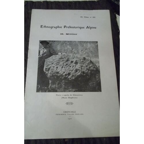 Ethnographie Préhistorique Alpine. Art. Ethno N°104