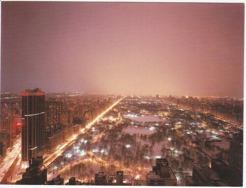 Carte Postale Manhattan - Central Park, Nuit En Hiver, 1982