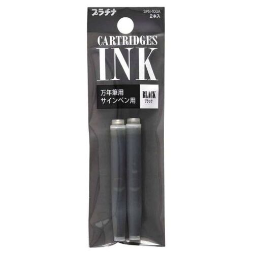 Cartouches - Encre Noire - Recharge - Pack De 2 - Calligraphie - Platinum
