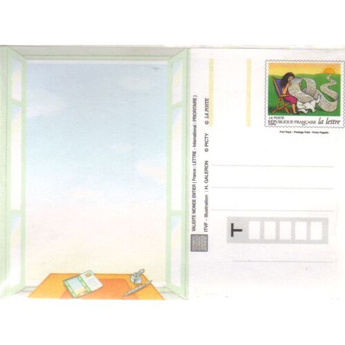Lot De Deux Cartes Personnalisables / Carte Postale Pre-Timbree : La Lettre